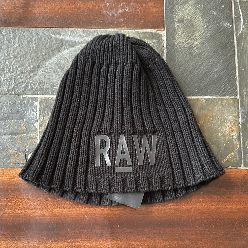 G-Star RAW Black Knit Beanie